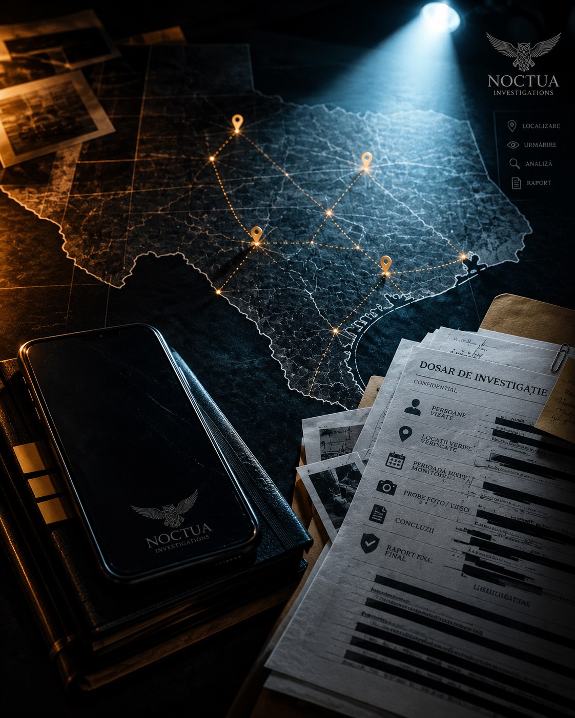 Dosar de investigație Noctua — localizare, urmărire, analiză și raport